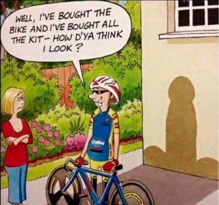 Cyclist Denigrated Cartoon
